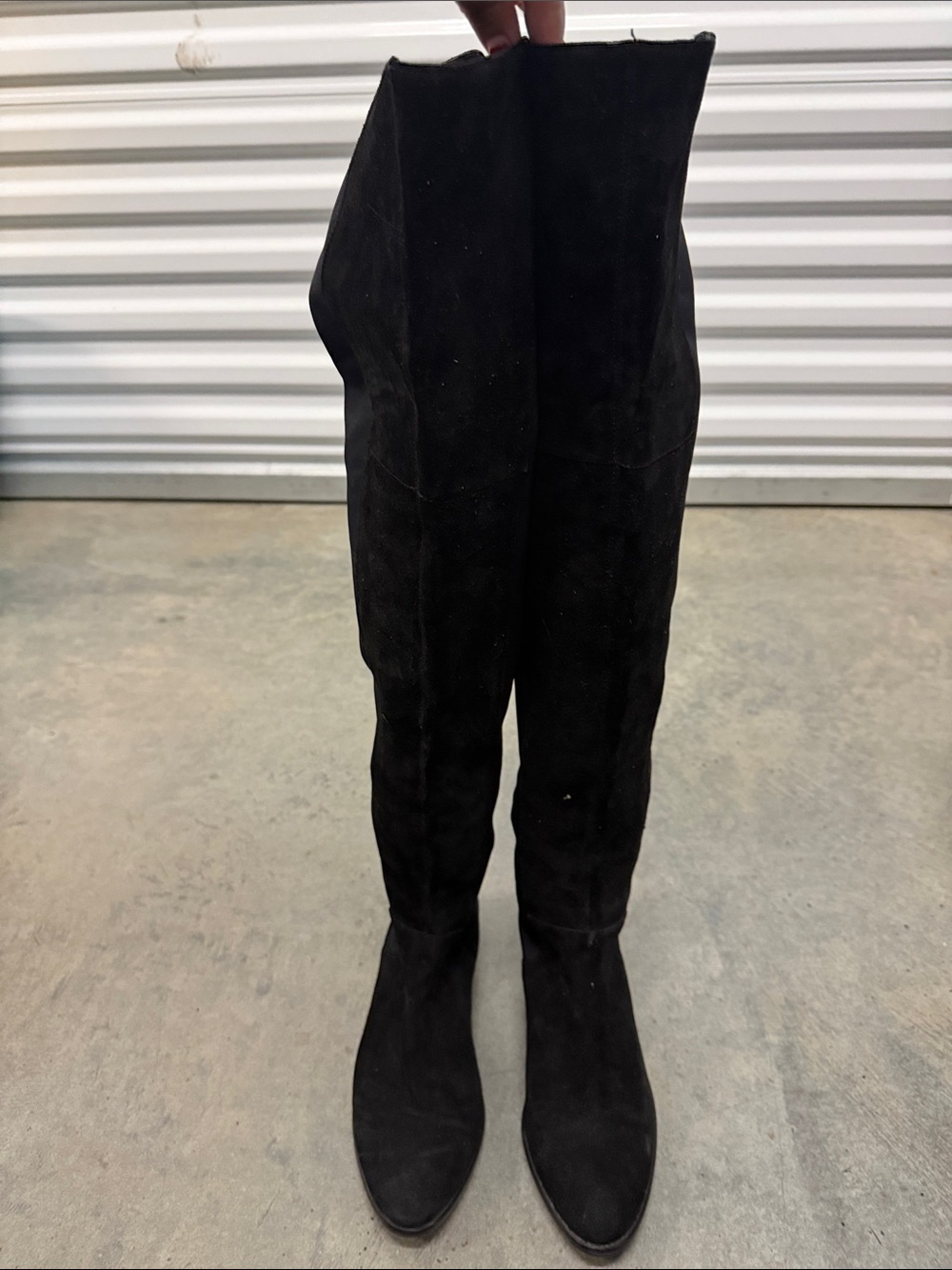 Vaneli Black Over-the-Knee Suede Boots